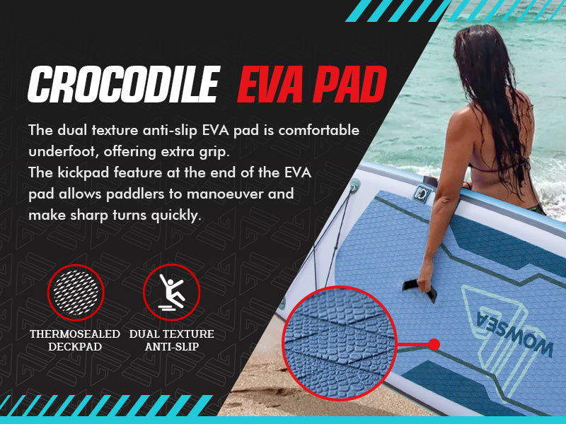 WOWSEA Trophy T1 SUP Board - Crocodile EVA Pad