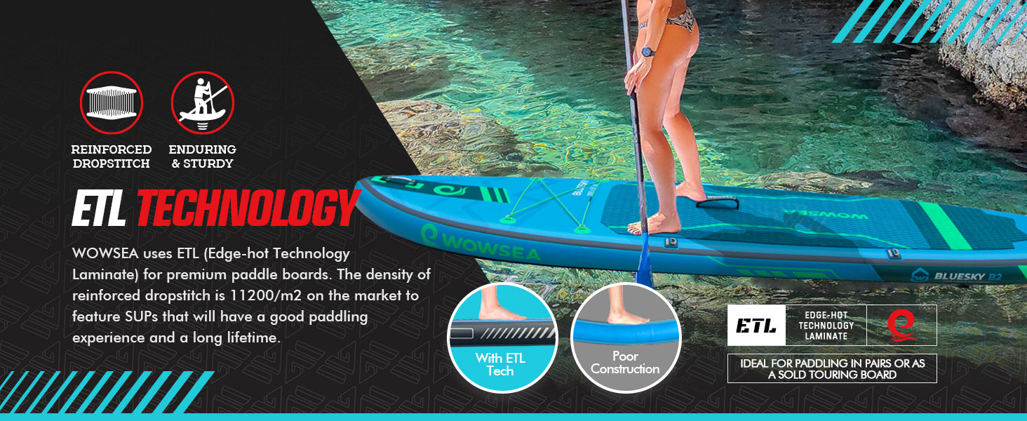 WOWSEA Bluesky B2 SUP Board - ETL Technology