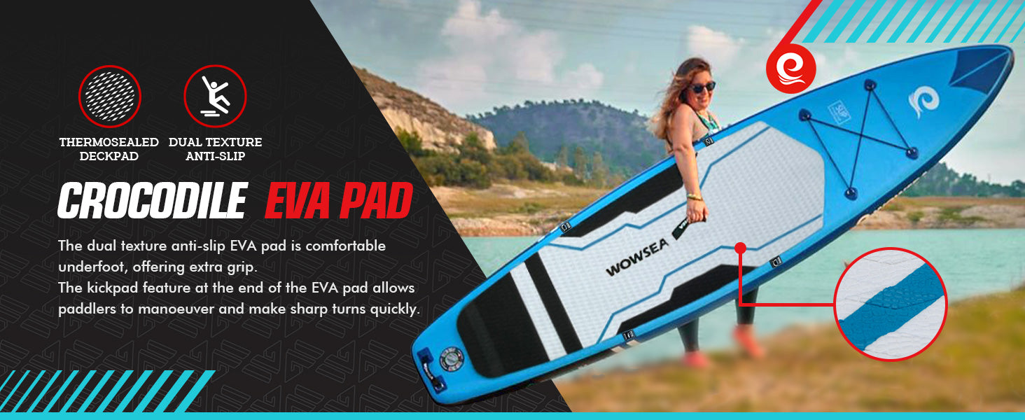 WOWSEA Flyfish F1 SUP Board - Crocodile EVA Pad