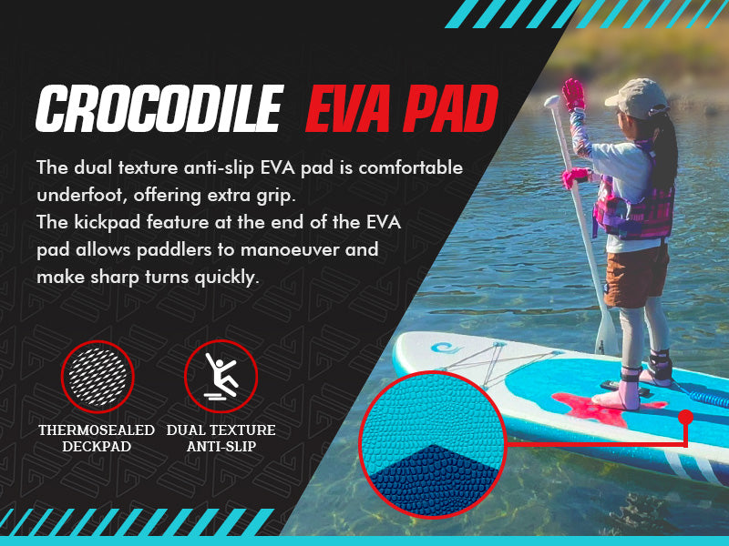 WOWSEA Kidstar K1 SUP Board - Crocodile EVA Pad