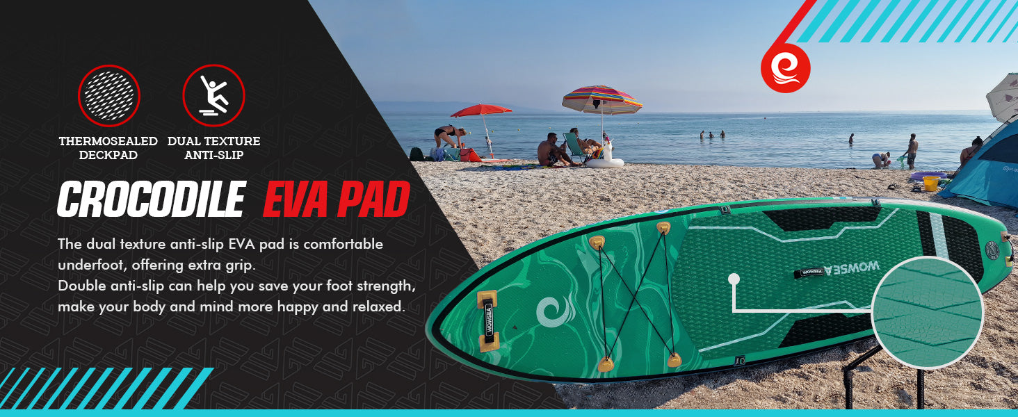 WOWSEA Nature N1 SUP Board - Crocodile EVA Pad