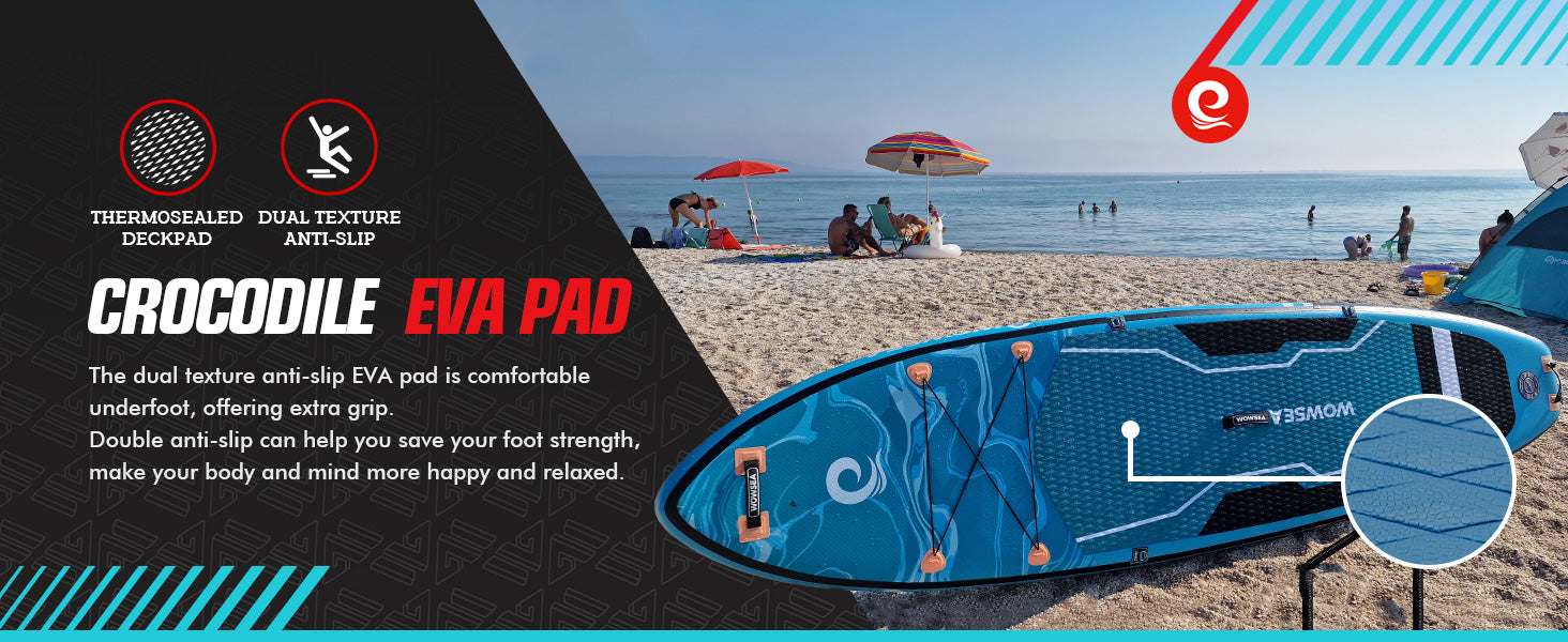 WOWSEA Nature N2 SUP Board - Crocodile EVA Pad