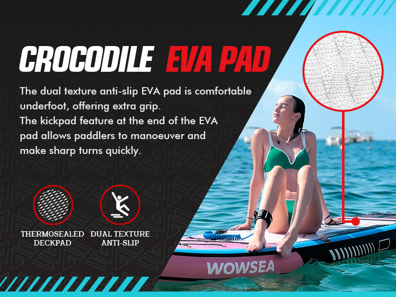 WOWSEA Poseidon P1 SUP Board - Crocodile EVA Pad