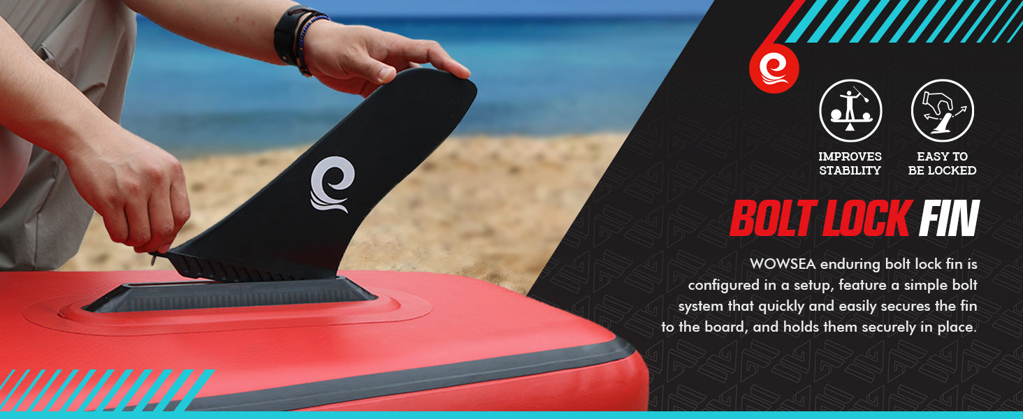 WOWSEA Racer R1 SUP Board - Bolt Lock Fin