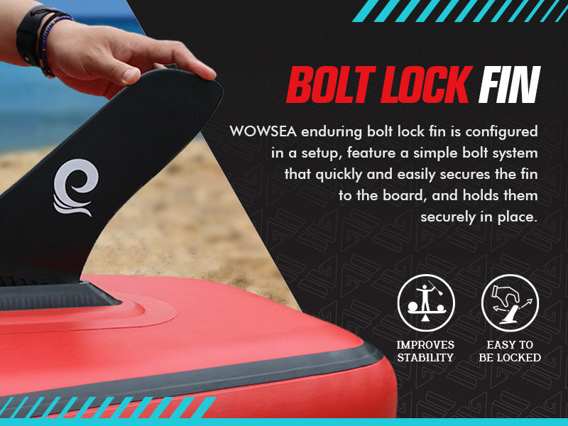 WOWSEA Racer R1 SUP Board - Bolt Lock Fin