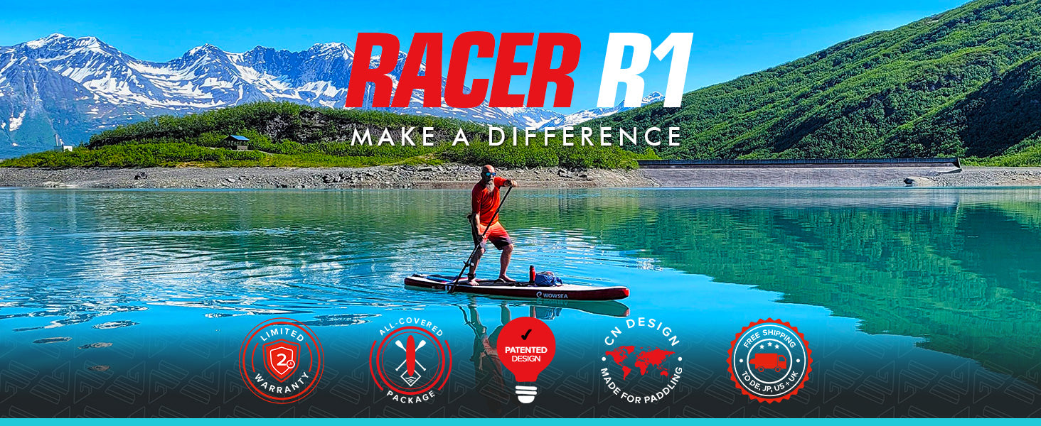 WOWSEA Racer R1 SUP Board - Make A Difference