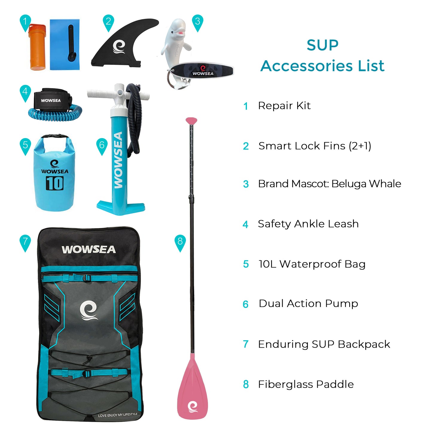 Poseidon P1 10'6"/323cm SUP Paddle Board Package
