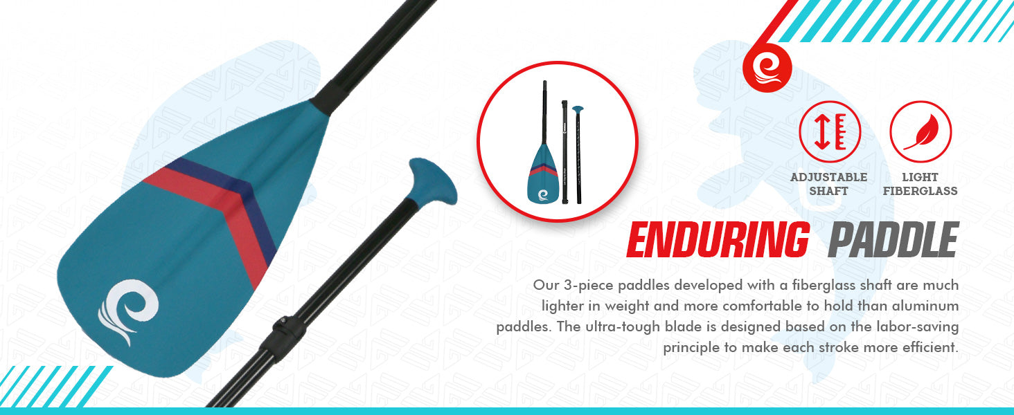 WOWSEA SUP accessories-Enduring Fiberglass Paddle Kids