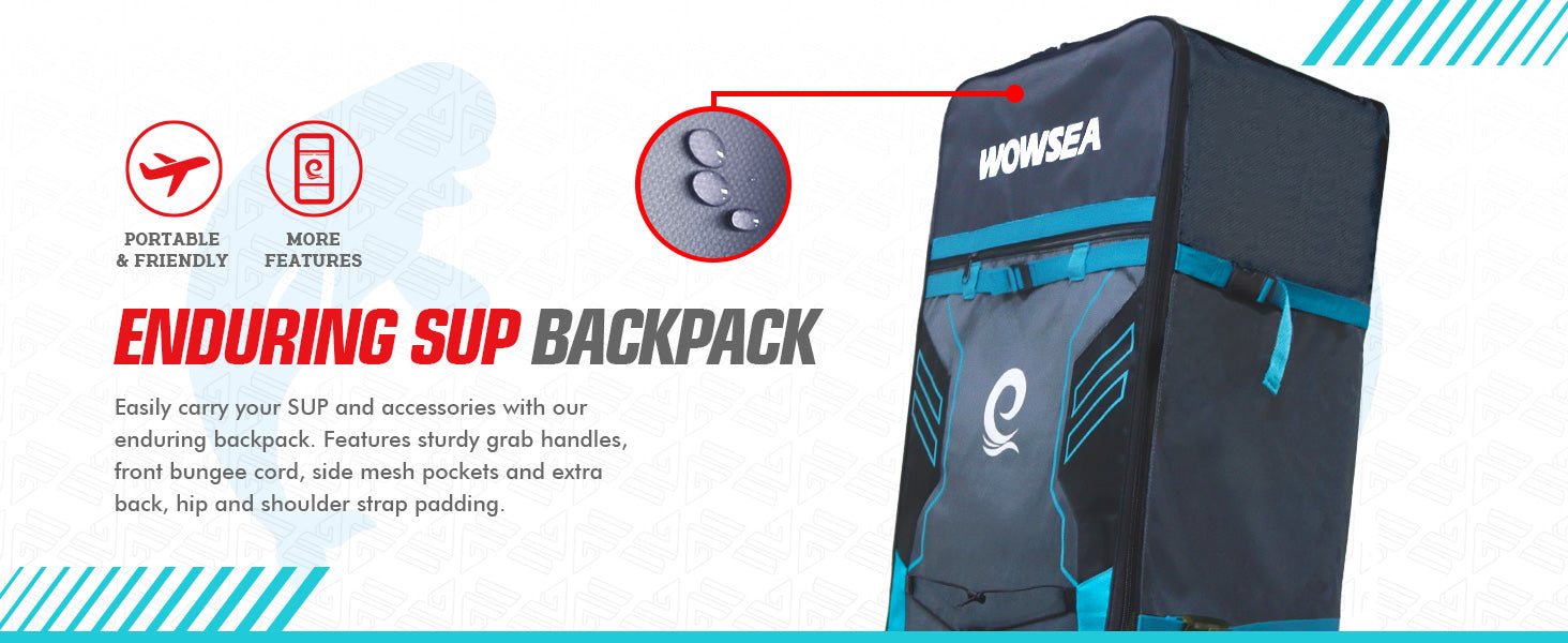 WOWSEA SUP accessories-Enduring SUP Backpack Blue