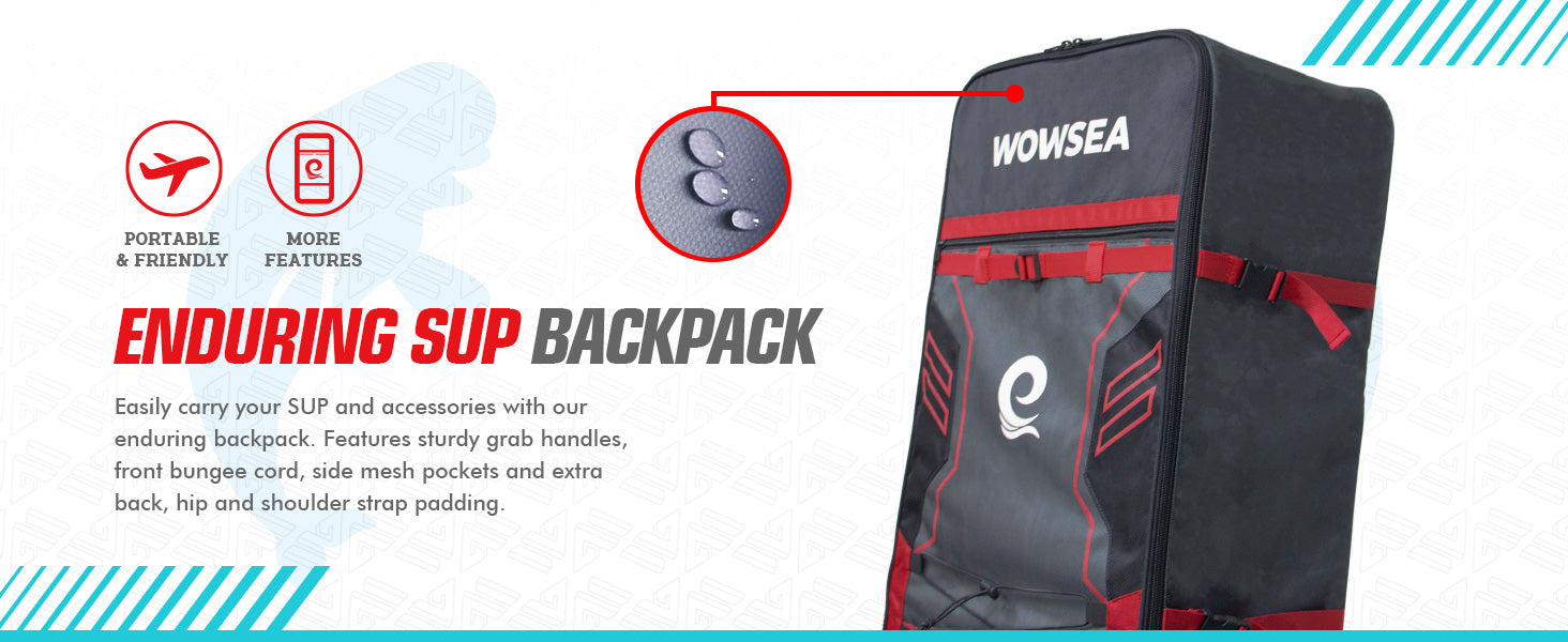 WOWSEA SUP accessories-Enduring SUP Backpack Red