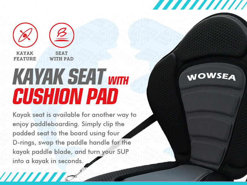 WOWSEA SUP accessories-Kayak Seat with Cushion Pad