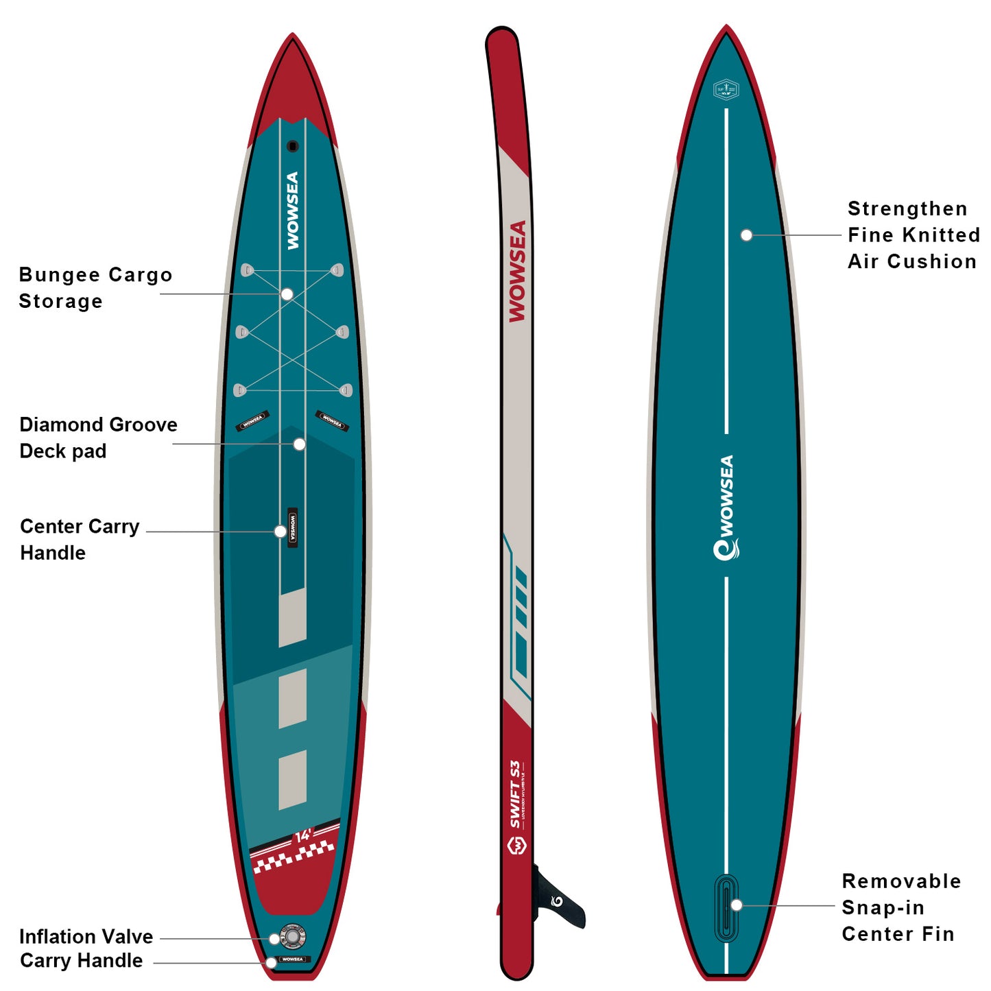 Swift S2 14'/426cm Sport SUP Board