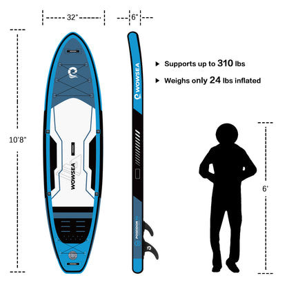 Poseidon P2 10'8"/329cm SUP Paddle Board Package