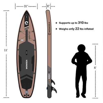 Quest Q1 11'/335cm Inflatable Paddle Board Package