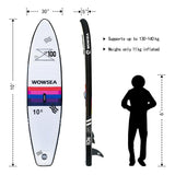 Rainbow R1 10'6" Paddle Board Yoga - wowseasup